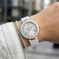 Daniel Klein Premium White Ceramic Band Watch for Women DK.1.14282-2