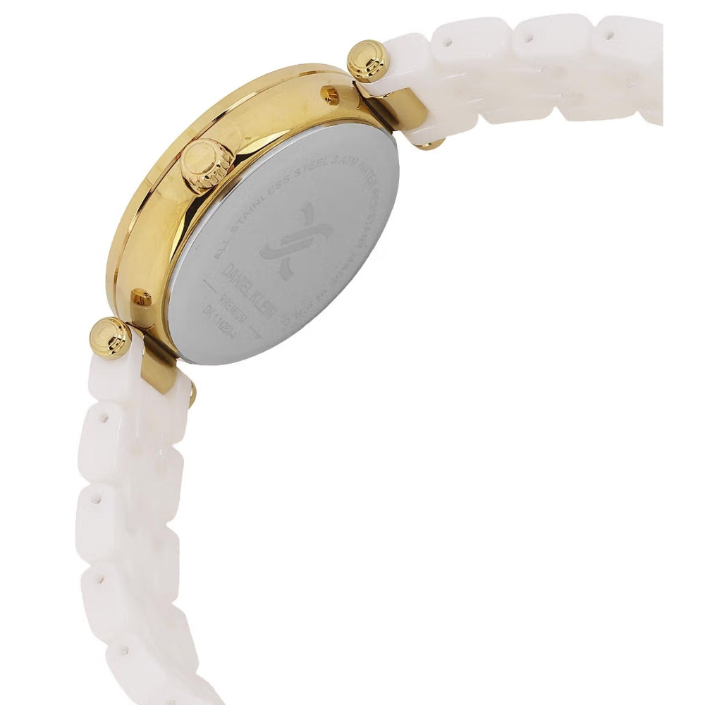 Daniel Klein Ceramic Band White Watch for Women DK.1.14282-4