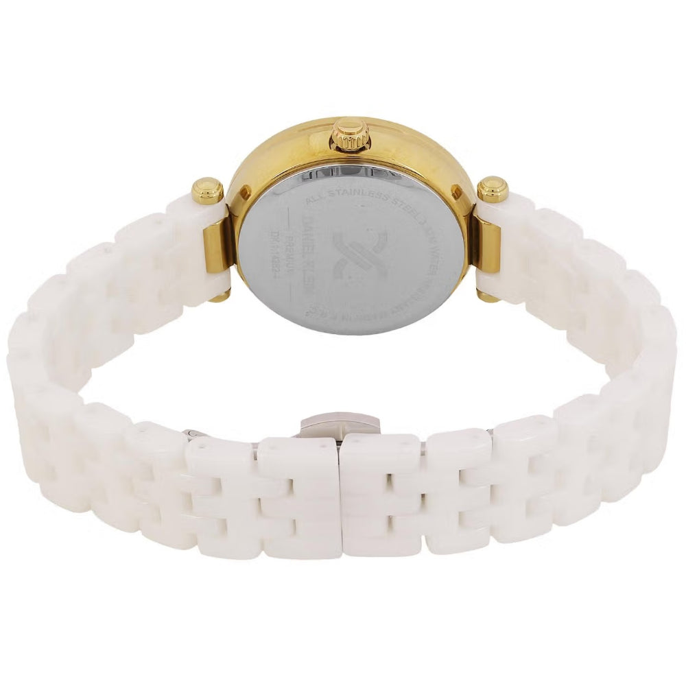 Daniel Klein Ceramic Band White Watch for Women DK.1.14282-4