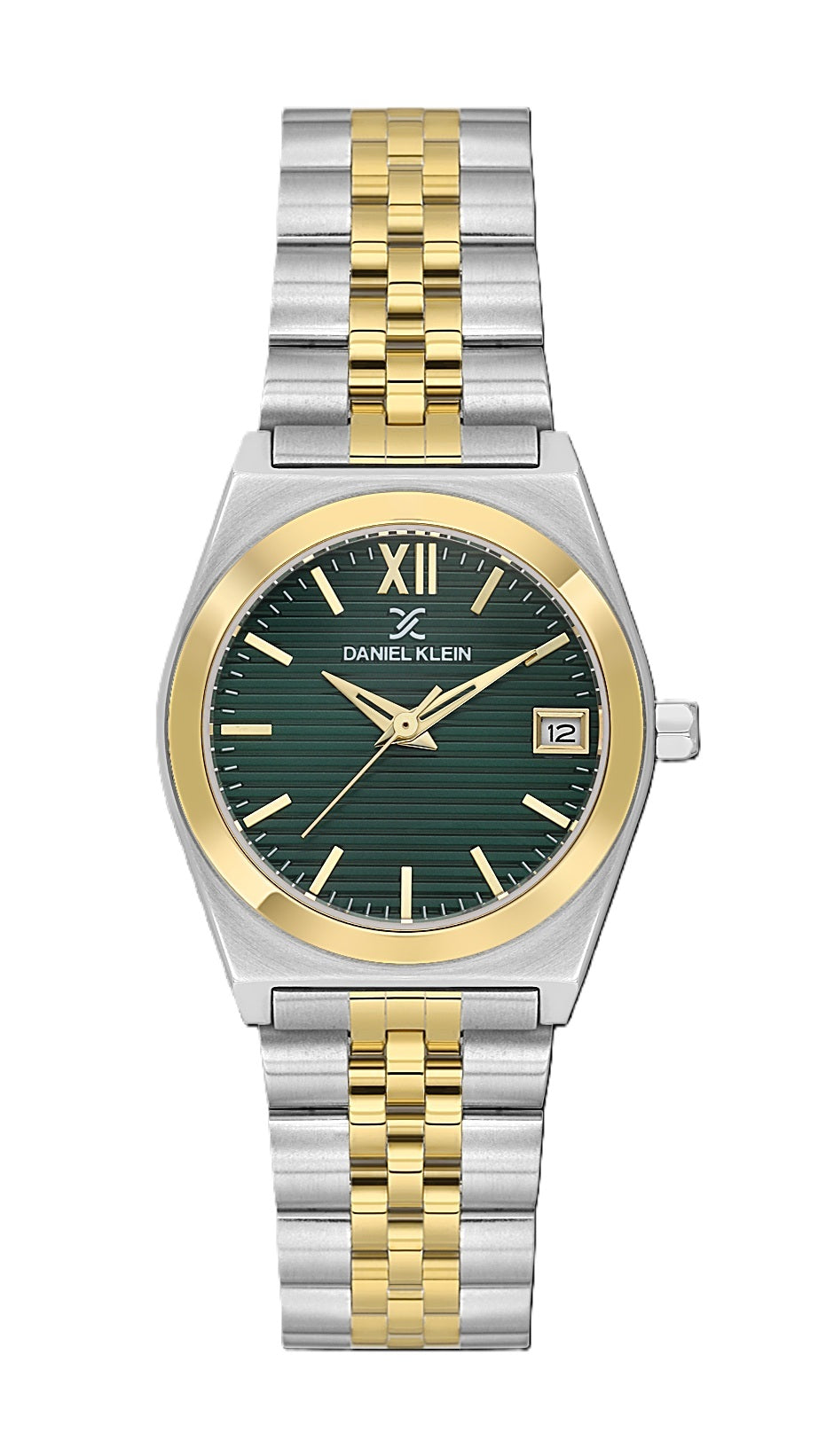 Daniel Klein Pair Silver and Gold Stainless Steel Watch for Couple DK.1.14283-4