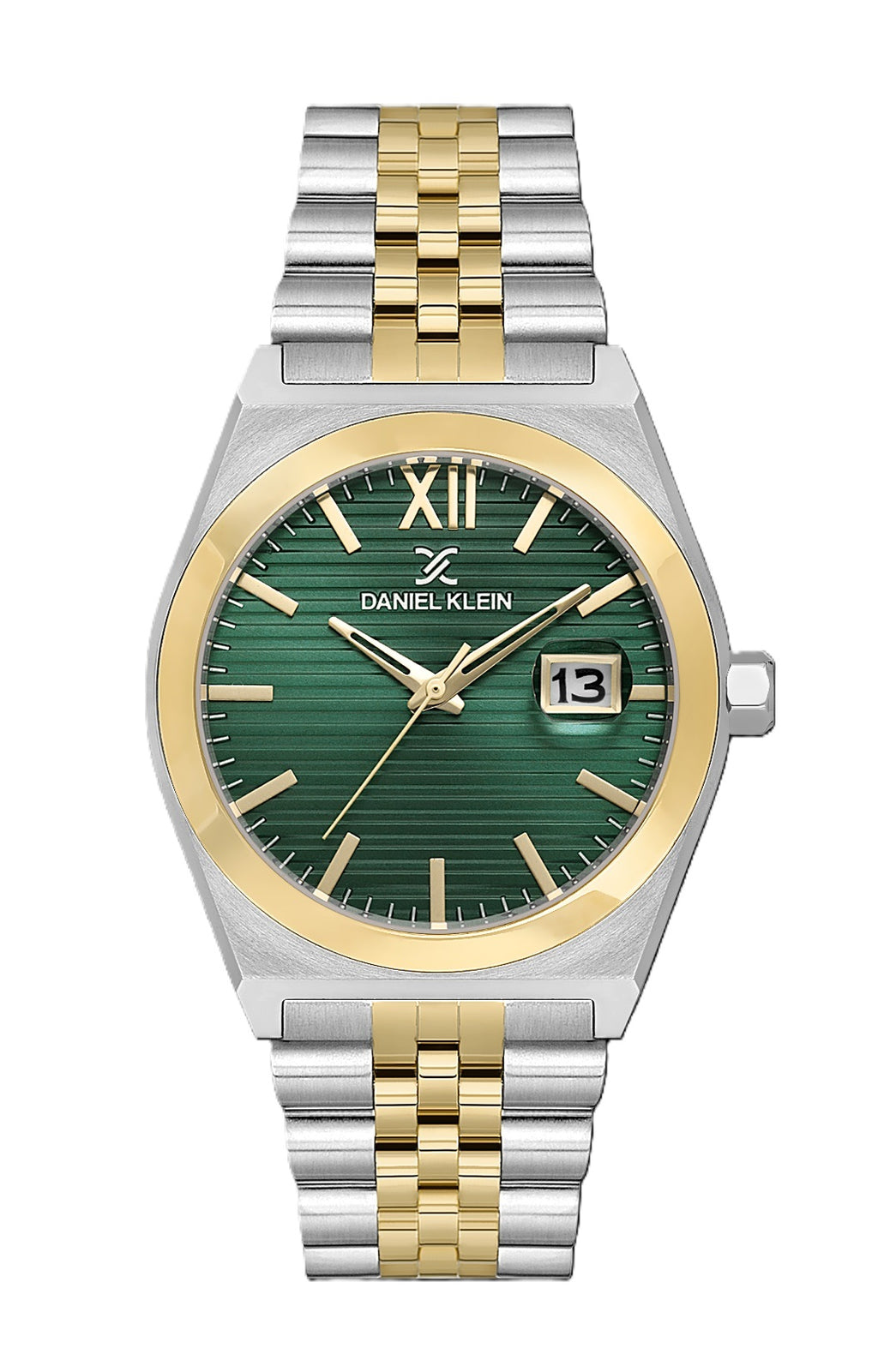 Daniel Klein Pair Silver and Gold Stainless Steel Watch for Couple DK.1.14283-4