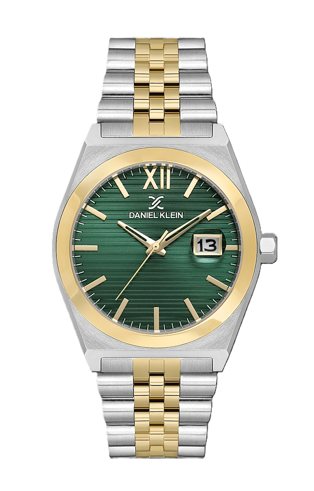 Daniel Klein Pair Silver and Gold Stainless Steel Watch for Couple DK.1.14283-4