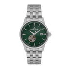 Daniel Klein Skeleton Silver Stainless Steel Automatic Watch for Men DK.1.14284-4