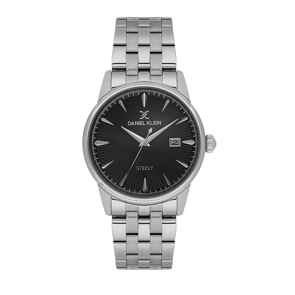Daniel Klein Steely Silver Stainless Steel Watch for Men DK.1.14286-2