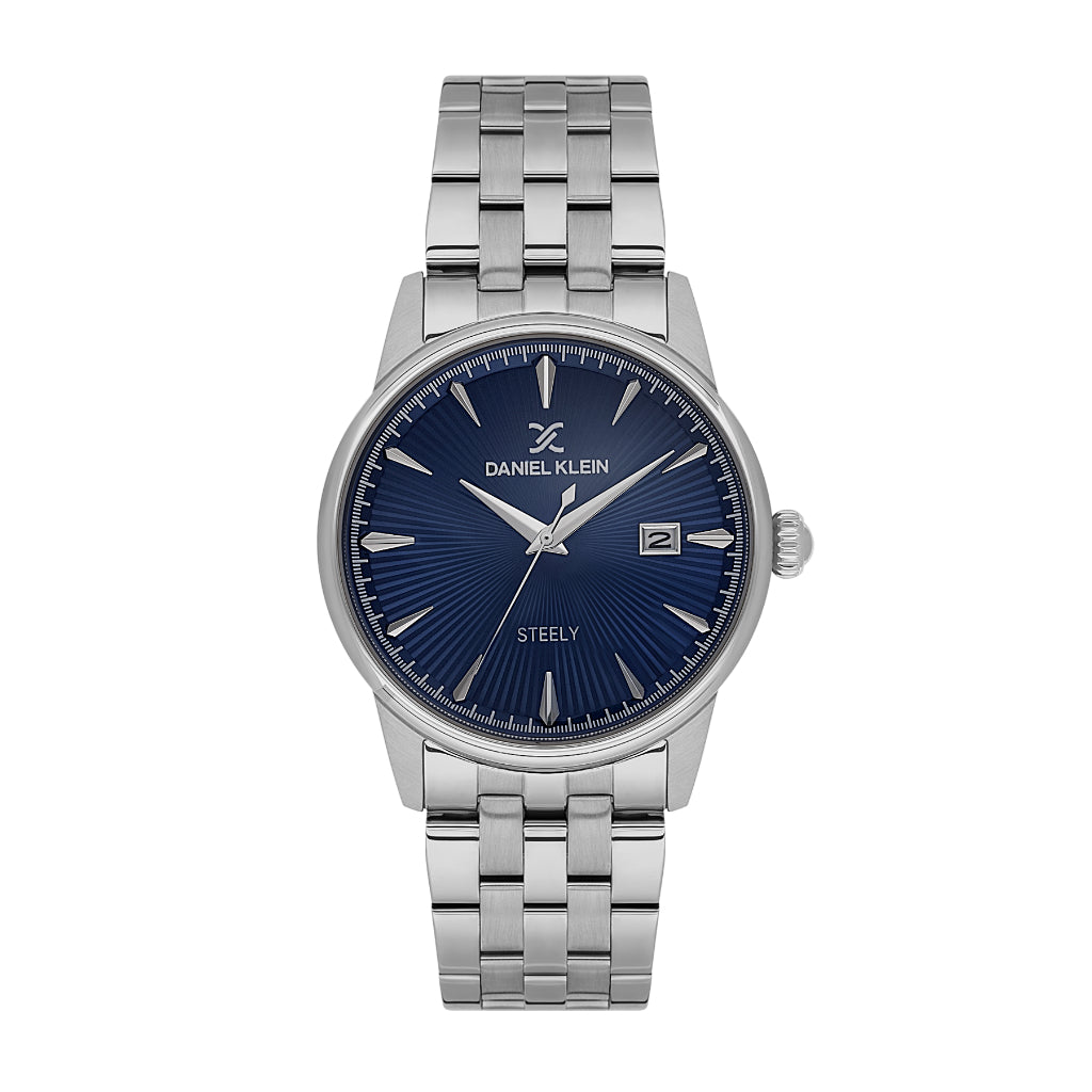 Daniel Klein Steely Silver Stainless Steel Watch for Men DK.1.14286-3
