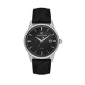 Daniel Klein Steely Black Leather Watch for Men DK.1.14287-2