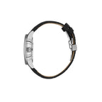 Daniel Klein Steely Black Leather Watch for Men DK.1.14287-2
