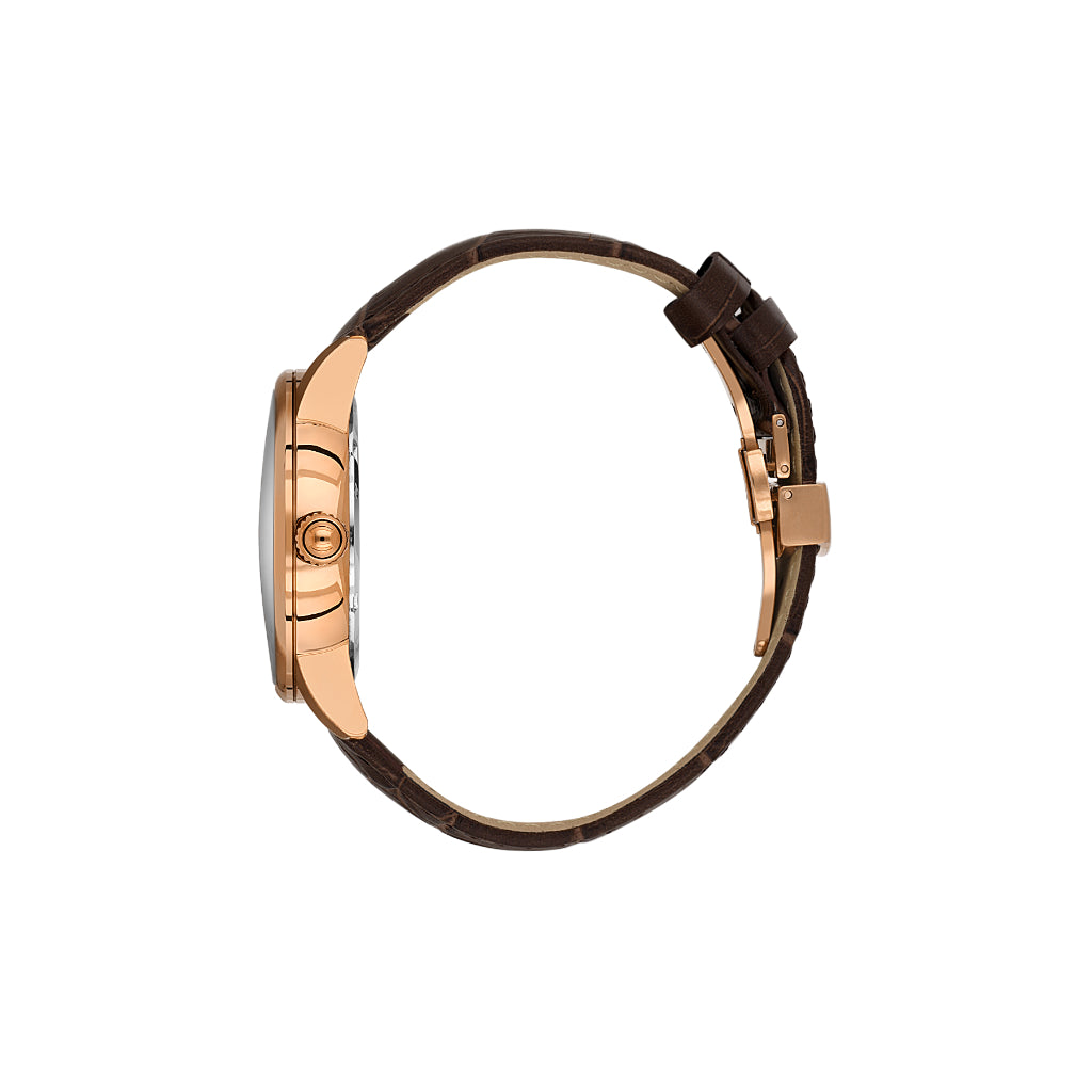 Daniel Klein Steely Dark Brown Leather Watch for Men DK.1.14287-5