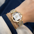 Daniel Klein Premium Silver and Gold Stainless Steel Watch for Women DK.6.14131-3