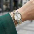 Daniel Klein Premium Silver and Gold Stainless Steel Watch for Women DK.6.14132-3
