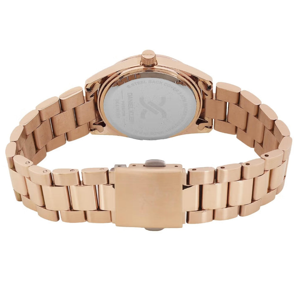 Daniel Klein Stainless Steel Rose Gold Watch for Women DK.6.14133-5