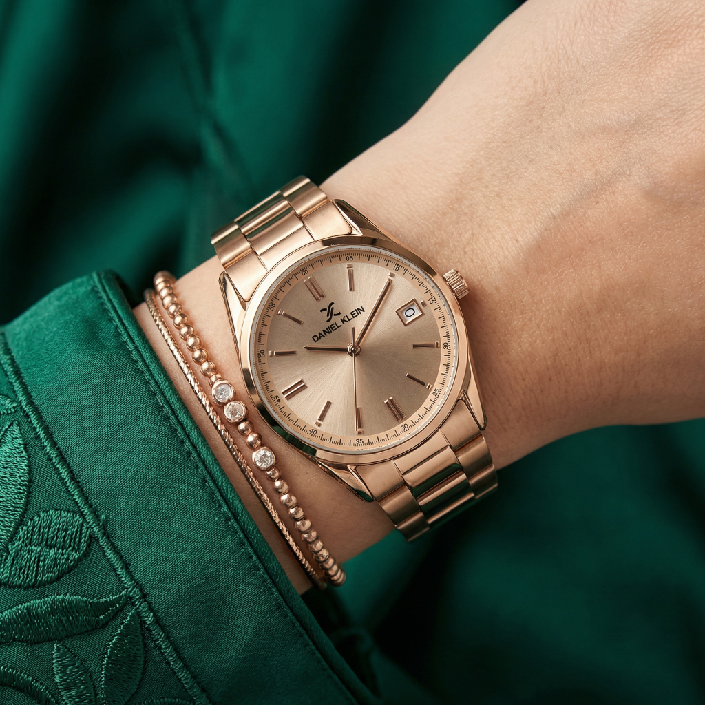Daniel Klein Premium Rose Gold Stainless Steel Watch for Women DK.6.14133-5