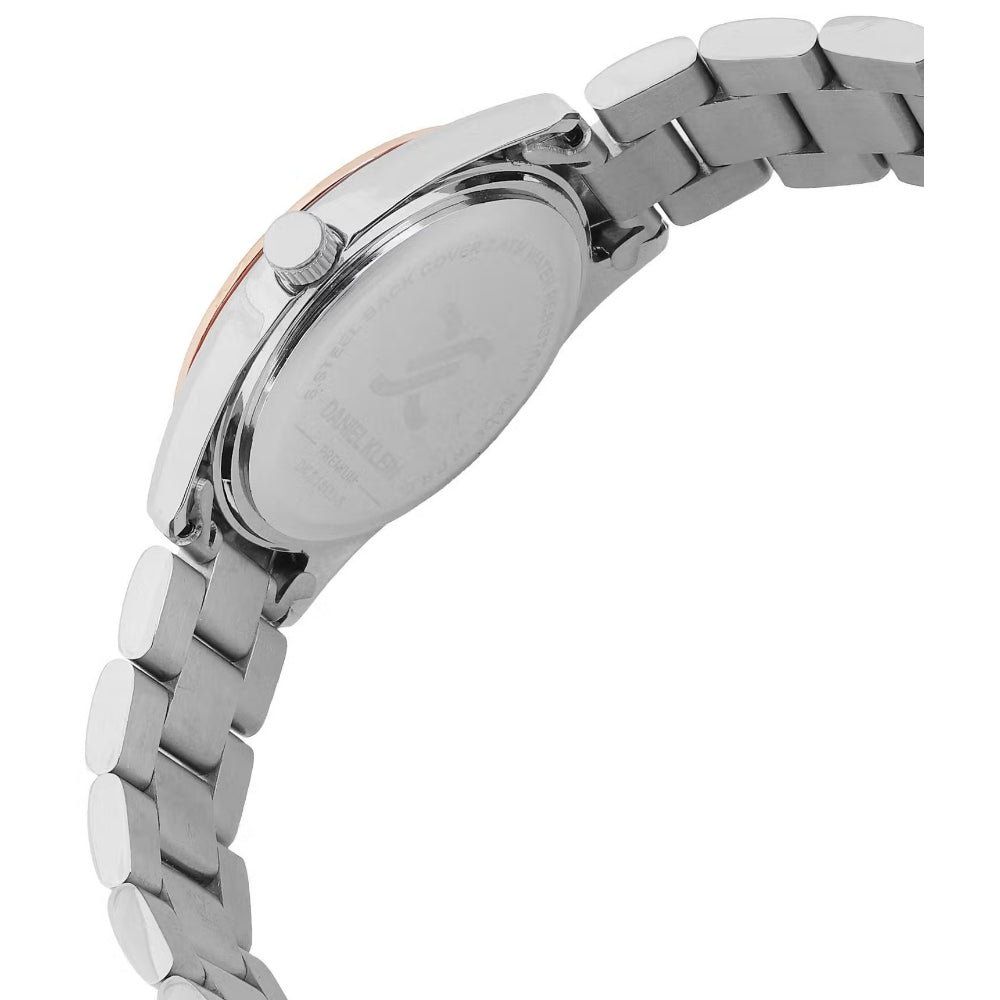 Daniel Klein Stainless Steel Silver and Rose Gold Watch for Women DK.6.14133-6
