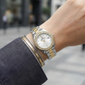 Daniel Klein Premium Silver and Gold Stainless Steel Watch for Women DK.6.14134-3
