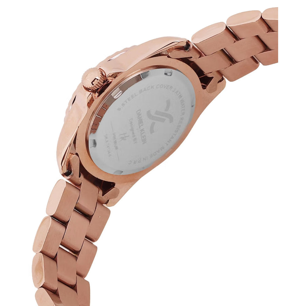 Daniel Klein Stainless Steel Rose Gold Watch for Women DK.6.14134-5