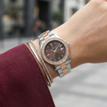 Daniel Klein Premium Silver and Rose Gold Stainless Steel Watch for Women DK.6.14134-6
