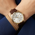 Daniel Klein Premium Dark Brown Leather Watch for Women DK.6.14135-4