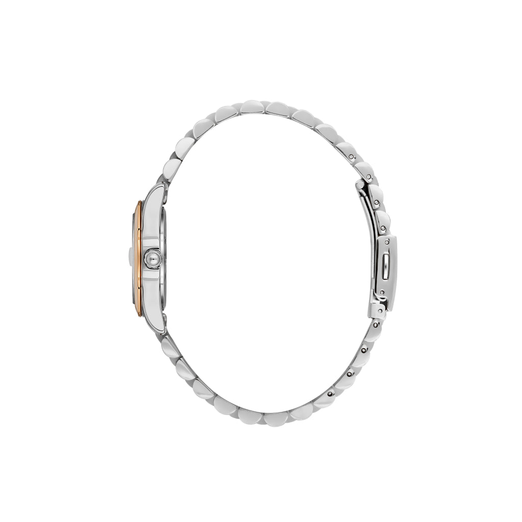 Daniel Klein Premium Silver and Rose Gold Stainless Steel Watch for Women DK.6.14183-6