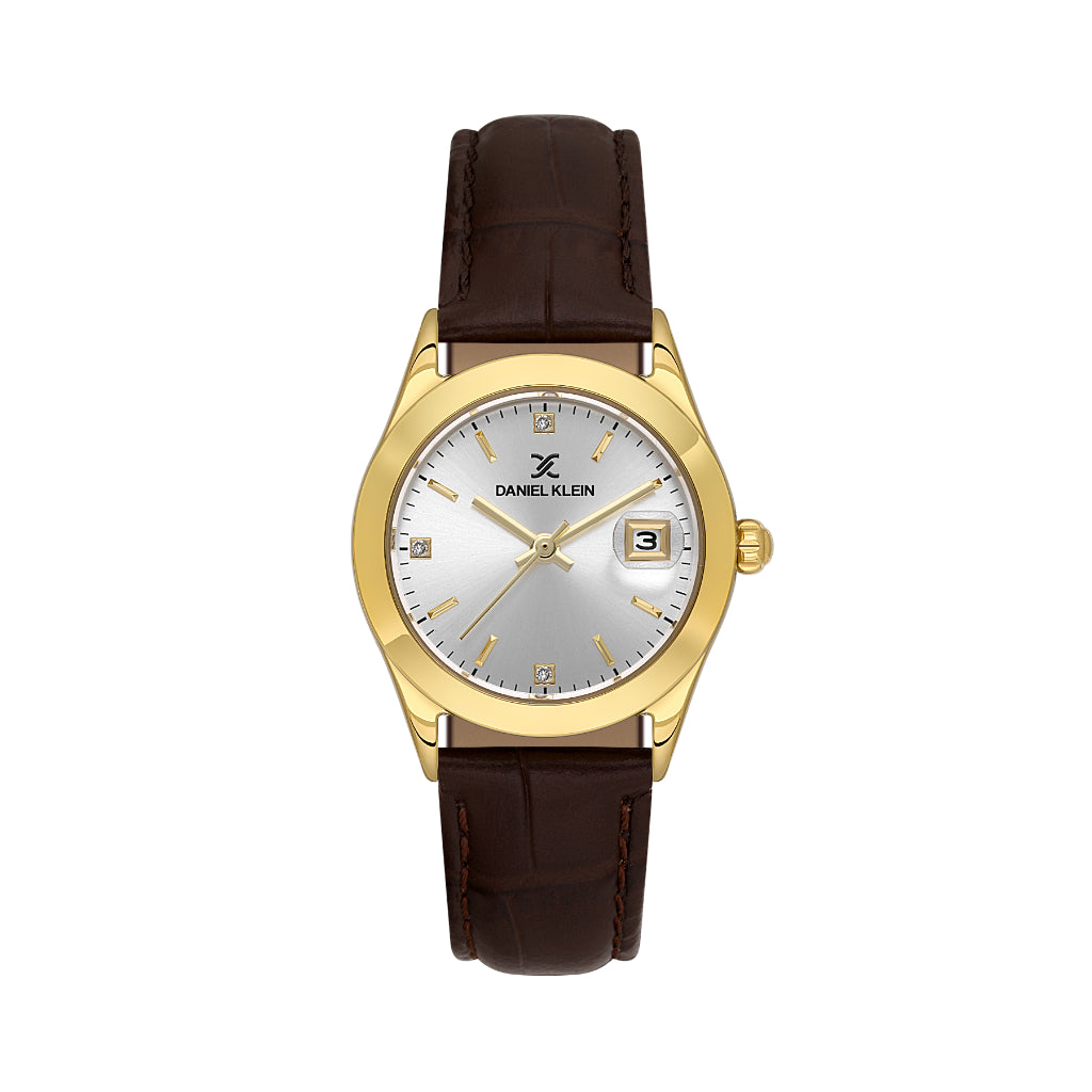 Daniel Klein Premium Dark Brown Leather Watch for Women DK.6.14184-2