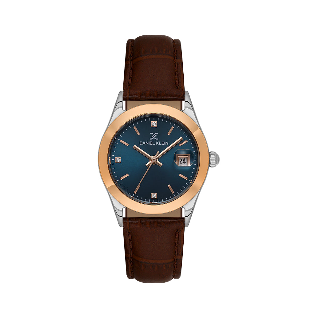 Daniel Klein Premium Brown Leather Watch for Women DK.6.14184-6