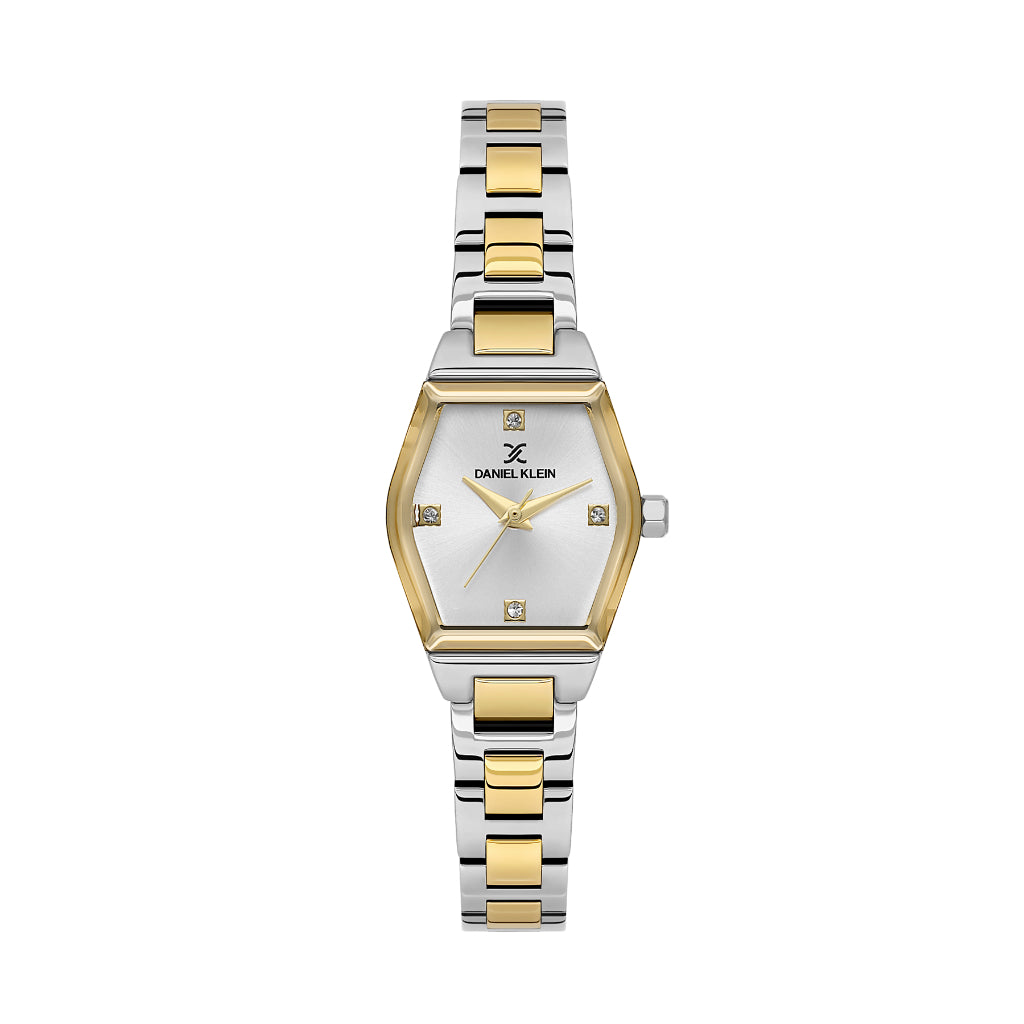 Daniel Klein Premium Silver and Gold Stainless Steel Watch for Women DK.6.14186-5