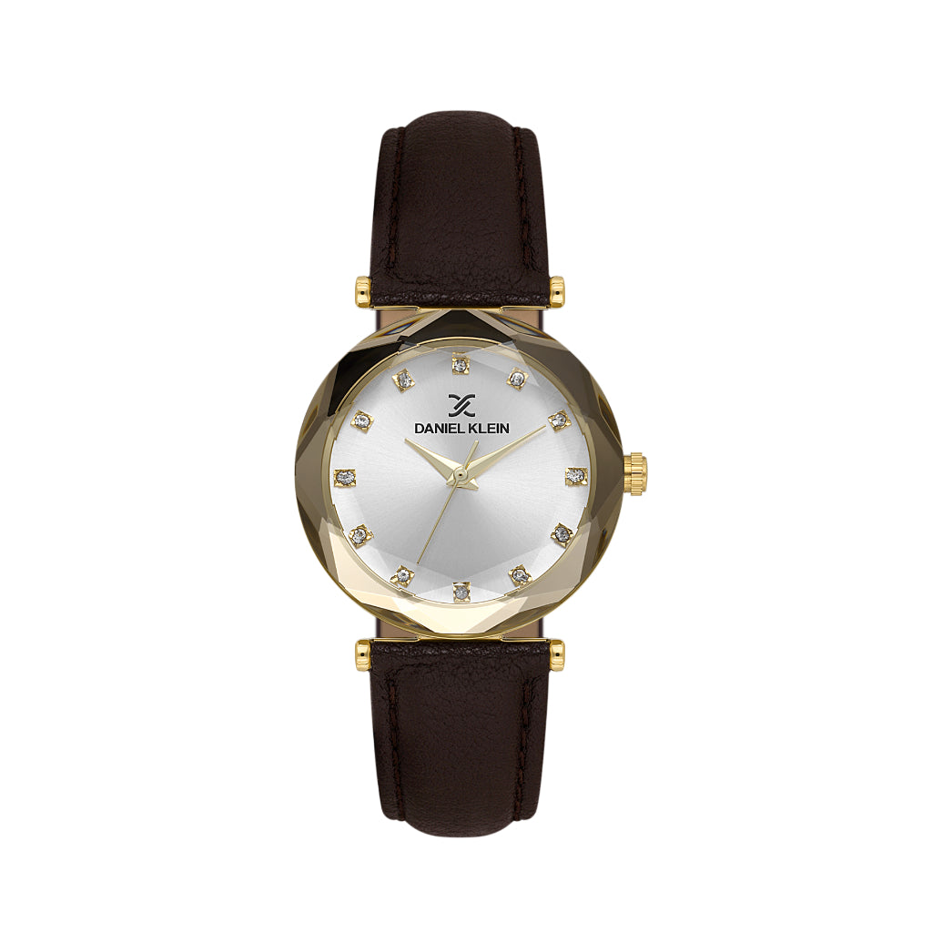 Daniel Klein Premium Dark Brown Leather Watch for Women DK.6.14188-4