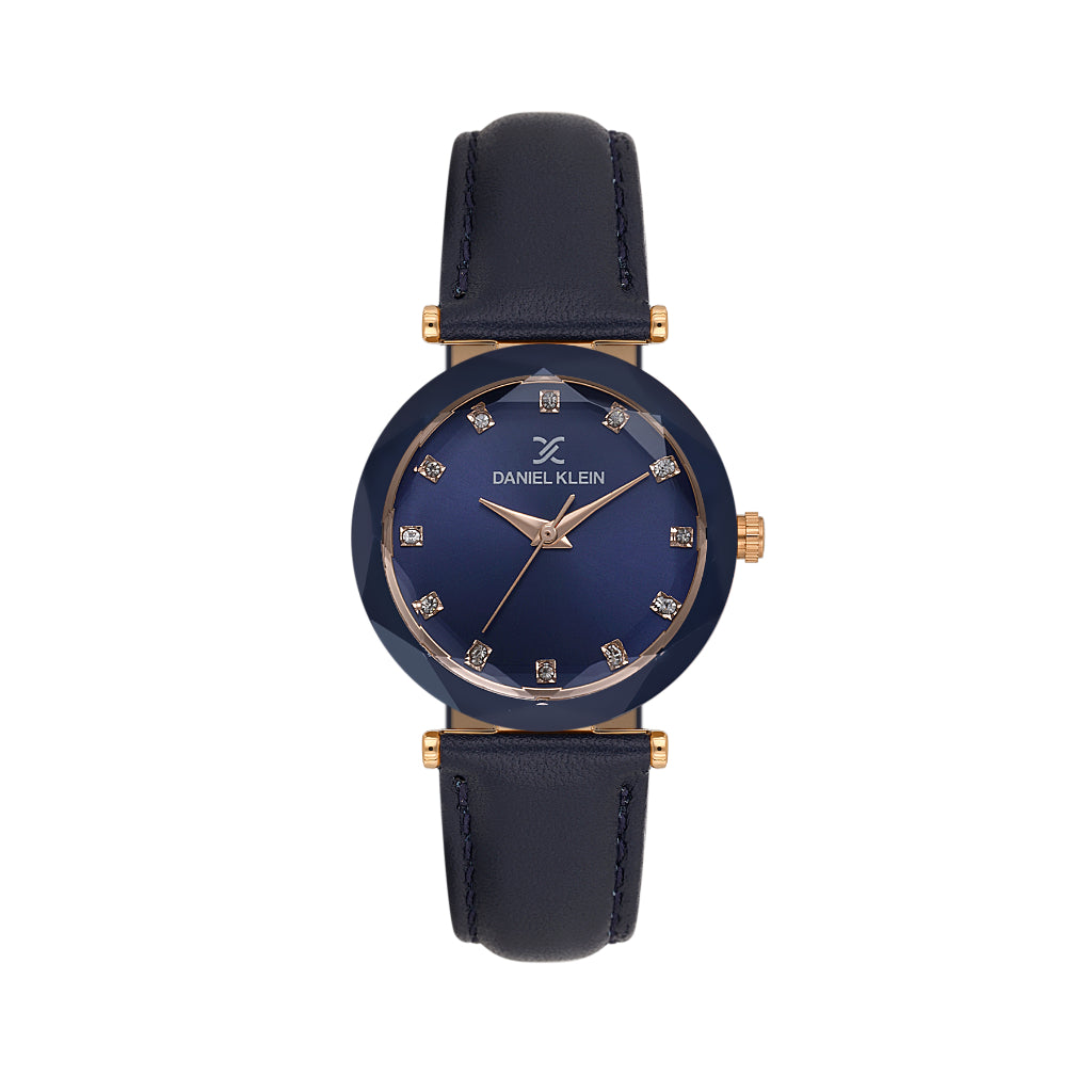 Daniel Klein Premium Blue Leather Watch for Women DK.6.14188-5