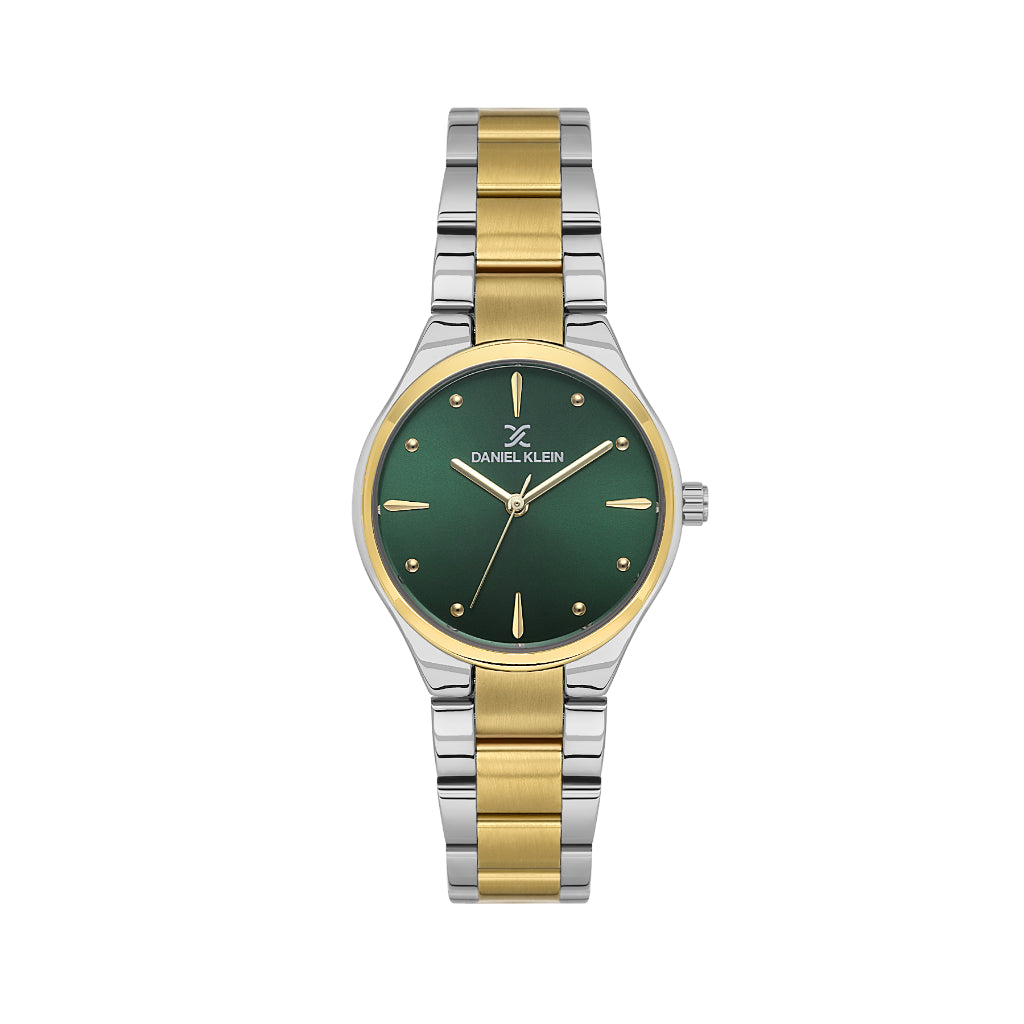 Daniel Klein Premium Silver and Gold Stainless Steel Watch for Women DK.6.14190-5