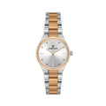 Daniel Klein Premium Silver and Rose Gold Stainless Steel Watch for Women DK.6.14190-6