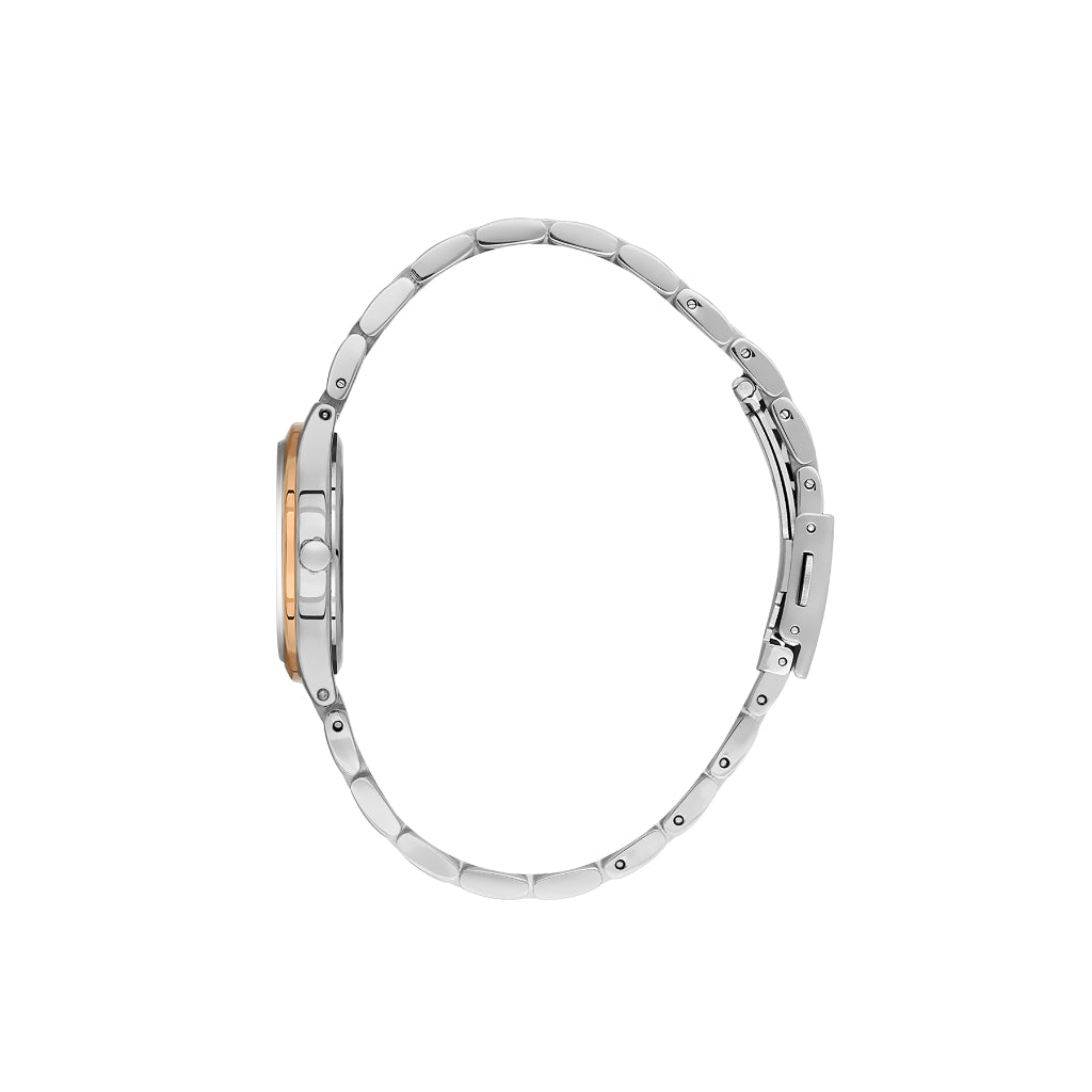 Daniel Klein Premium Silver and Rose Gold Stainless Steel Watch for Women DK.6.14190-6