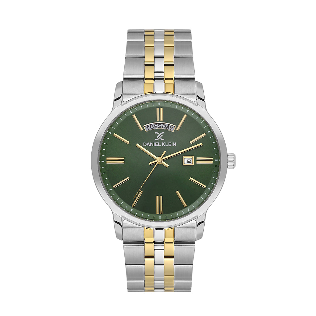 Daniel Klein Premium Silver and Gold Stainless Steel Watch for Men DK.6.14203-4