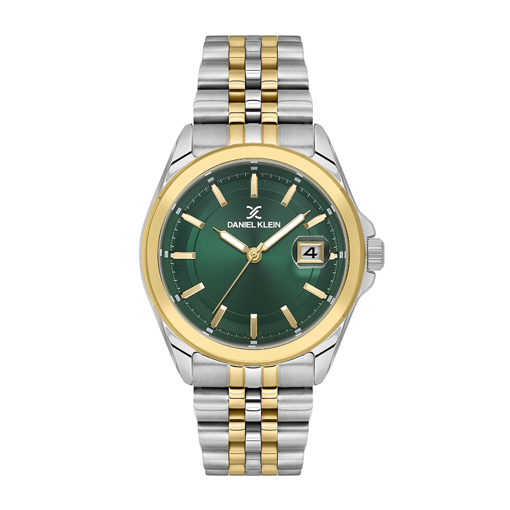 Daniel Klein Premium Silver and Gold Stainless Steel Watch for Men DK.6.14205-5