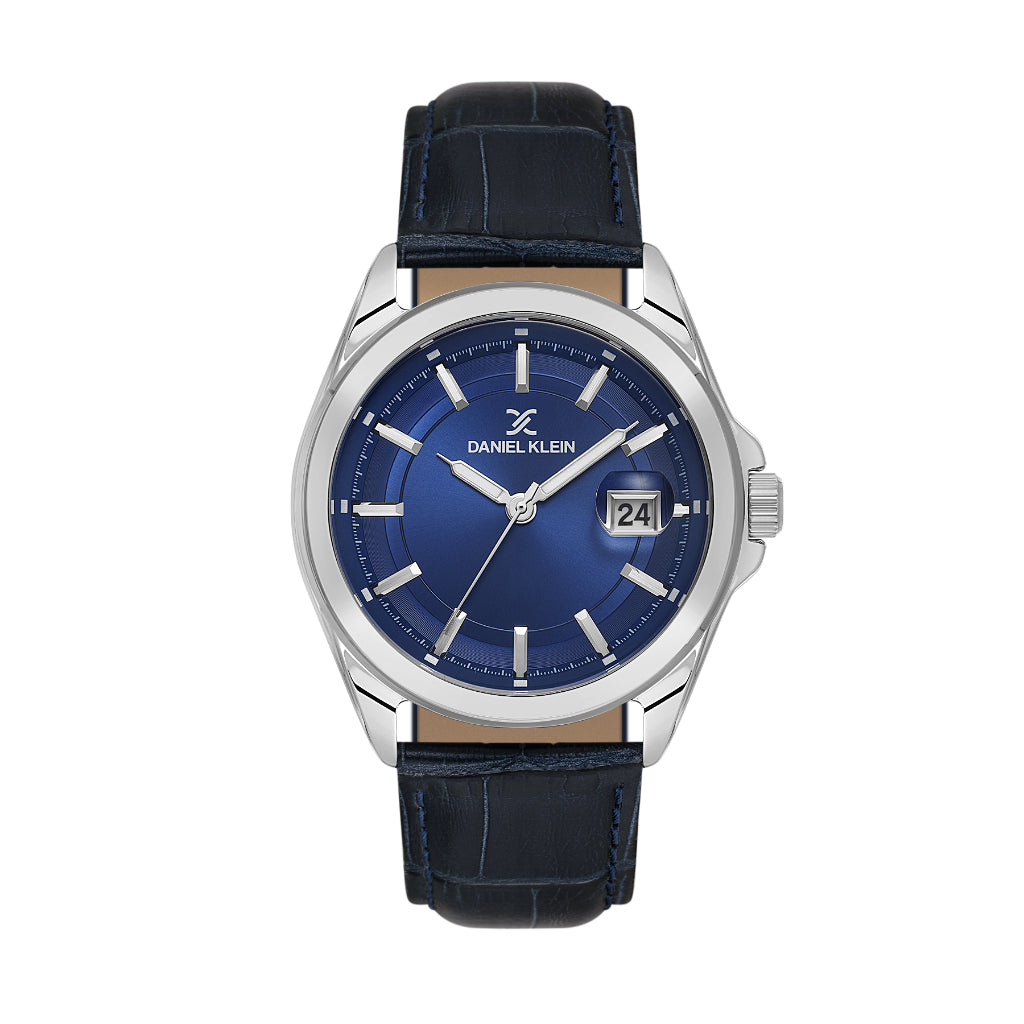 Daniel Klein Premium Dark Blue Leather Watch for Men DK.6.14206-2
