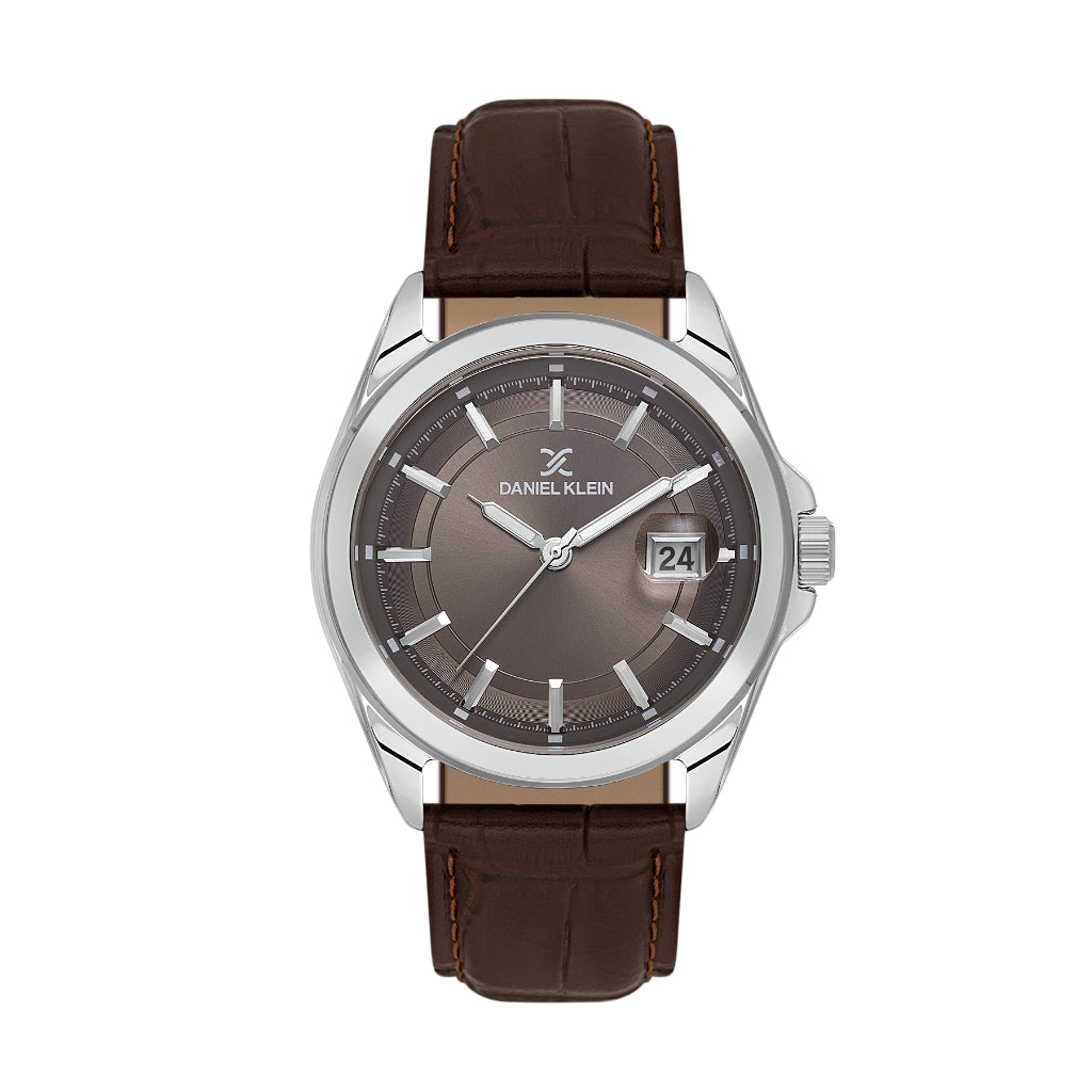 Daniel Klein Premium Dark Brown Leather Watch for Men DK.6.14206-3