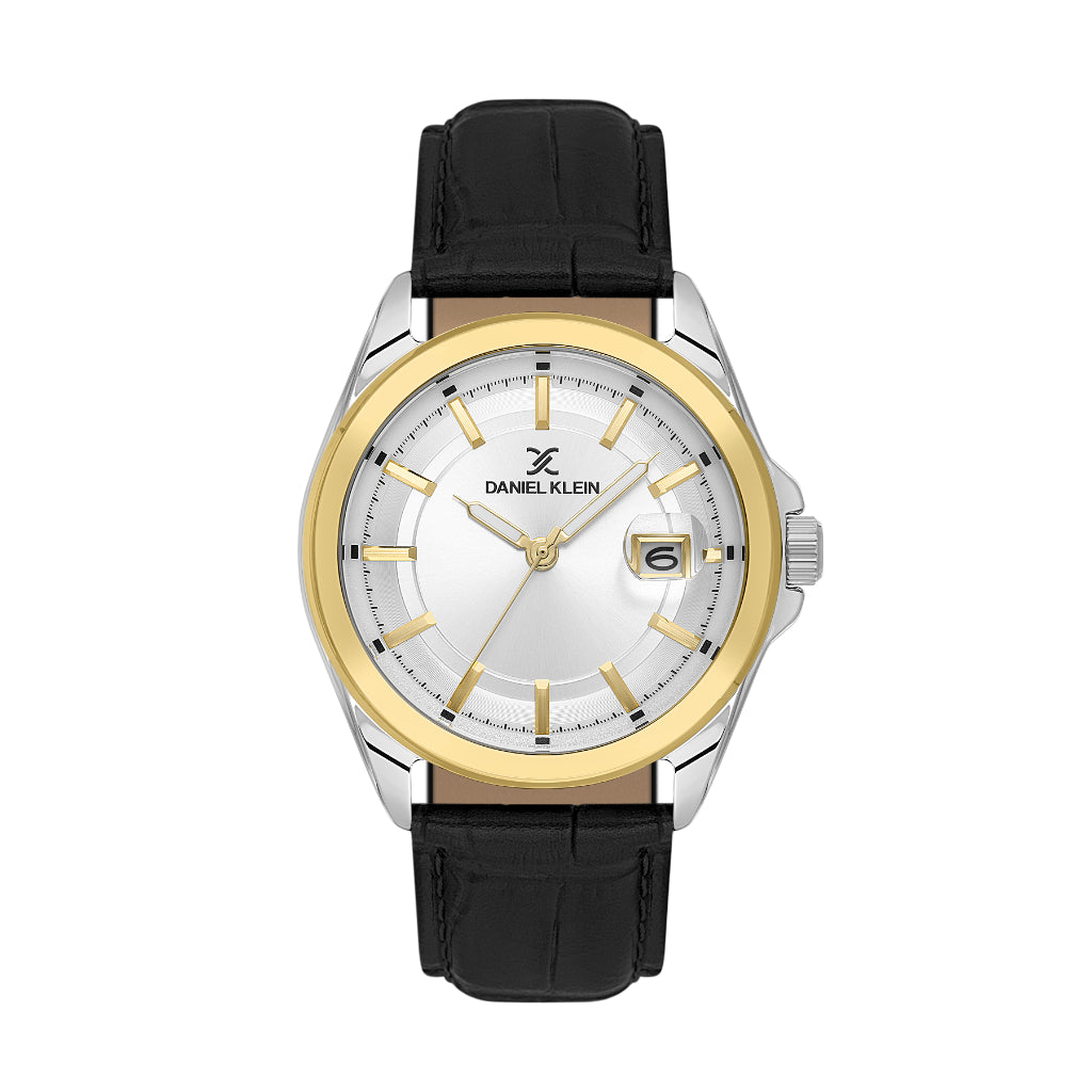 Daniel Klein Premium Black Leather Watch for Men DK.6.14206-4