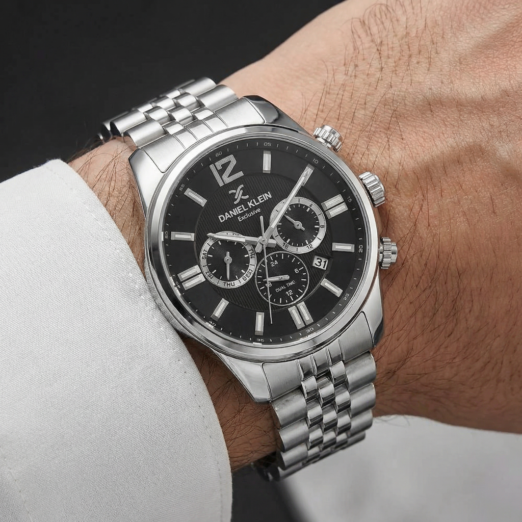 Daniel Klein Exclusive Silver Stainless Steel Watch for Men DK.6.14232-2