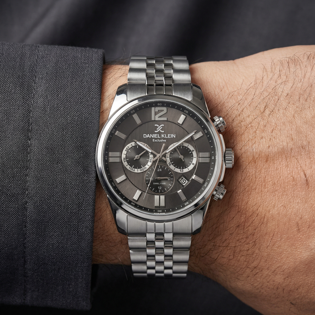 Daniel Klein Exclusive Silver Stainless Steel Watch for Men DK.6.14232-4