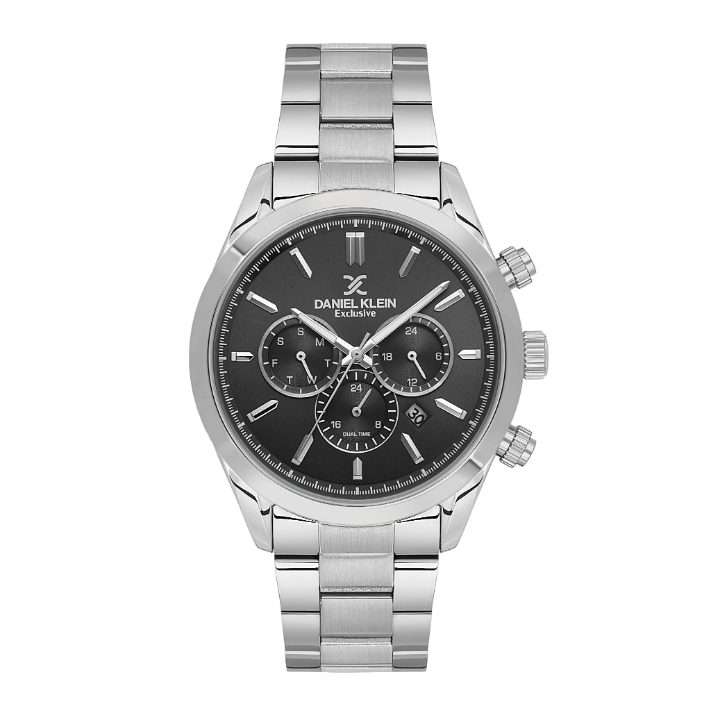 Daniel Klein Exclusive Silver Stainless Steel Watch for Men DK.6.14259-2