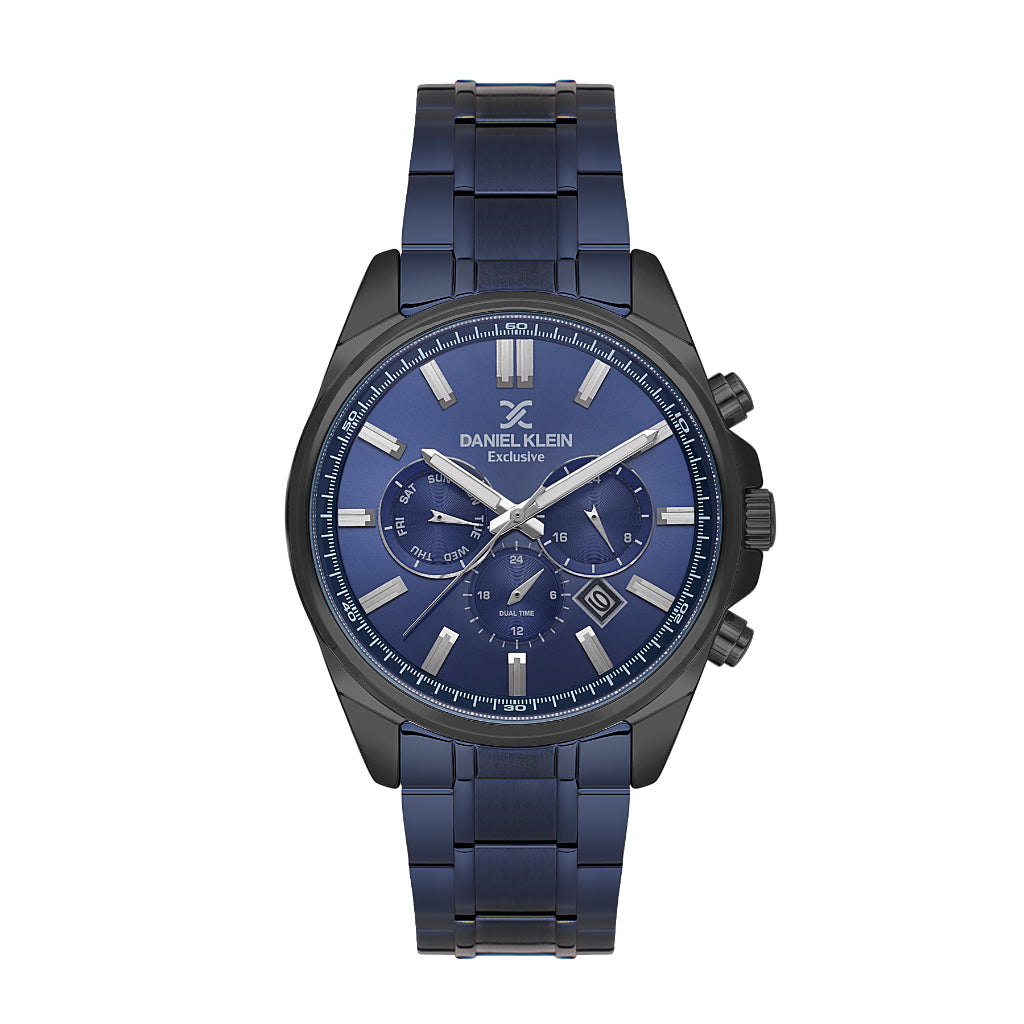 Daniel Klein Exclusive Dark Blue Stainless Steel Watch for Men DK.6.14261-4
