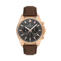 Daniel Klein Exclusive Dark Brown Leather Watch for Men DK.6.14262-5