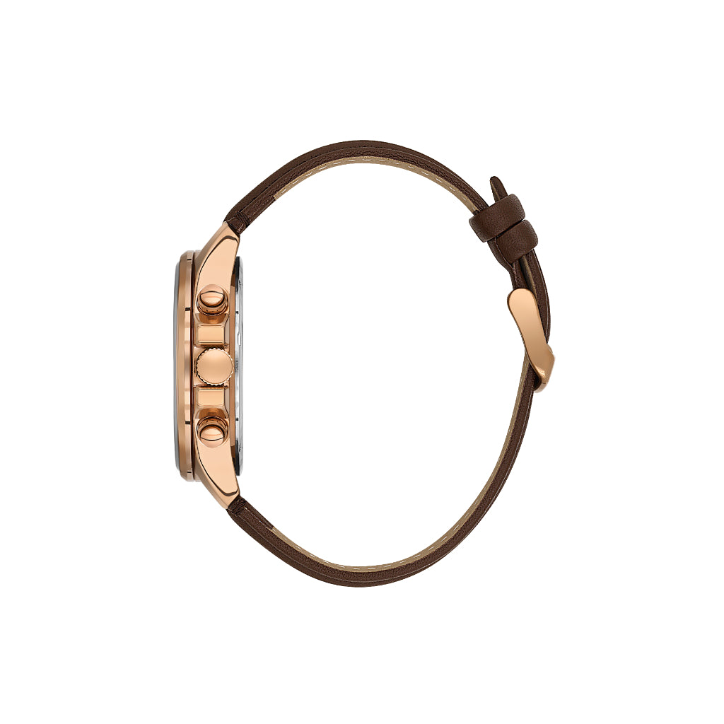 Daniel Klein Exclusive Dark Brown Leather Watch for Men DK.6.14262-5