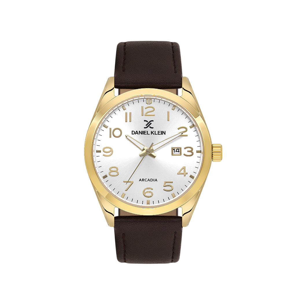 Daniel Klein Arcadia Dark Brown Leather Watch for Men DK.6.14272-7