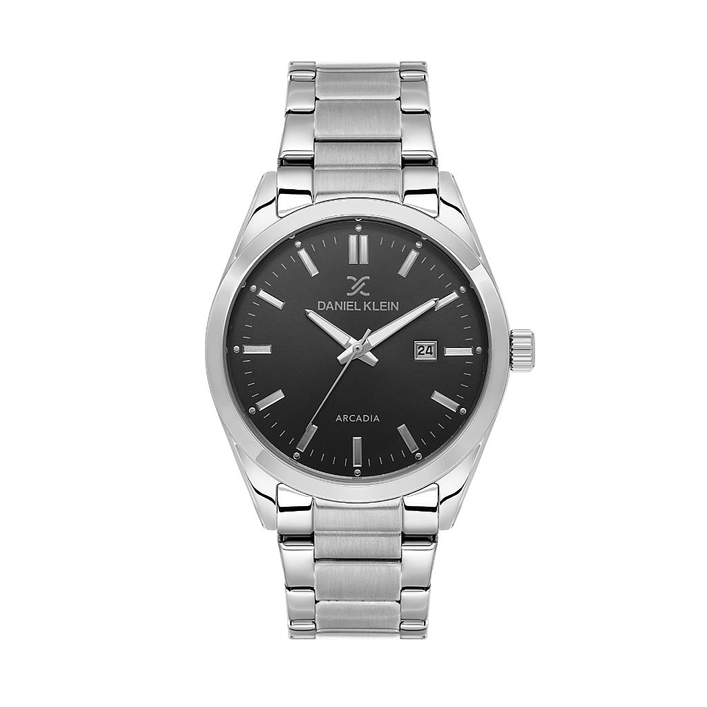 Daniel Klein Arcadia Silver Stainless Steel Watch for Men DK.6.14273-2