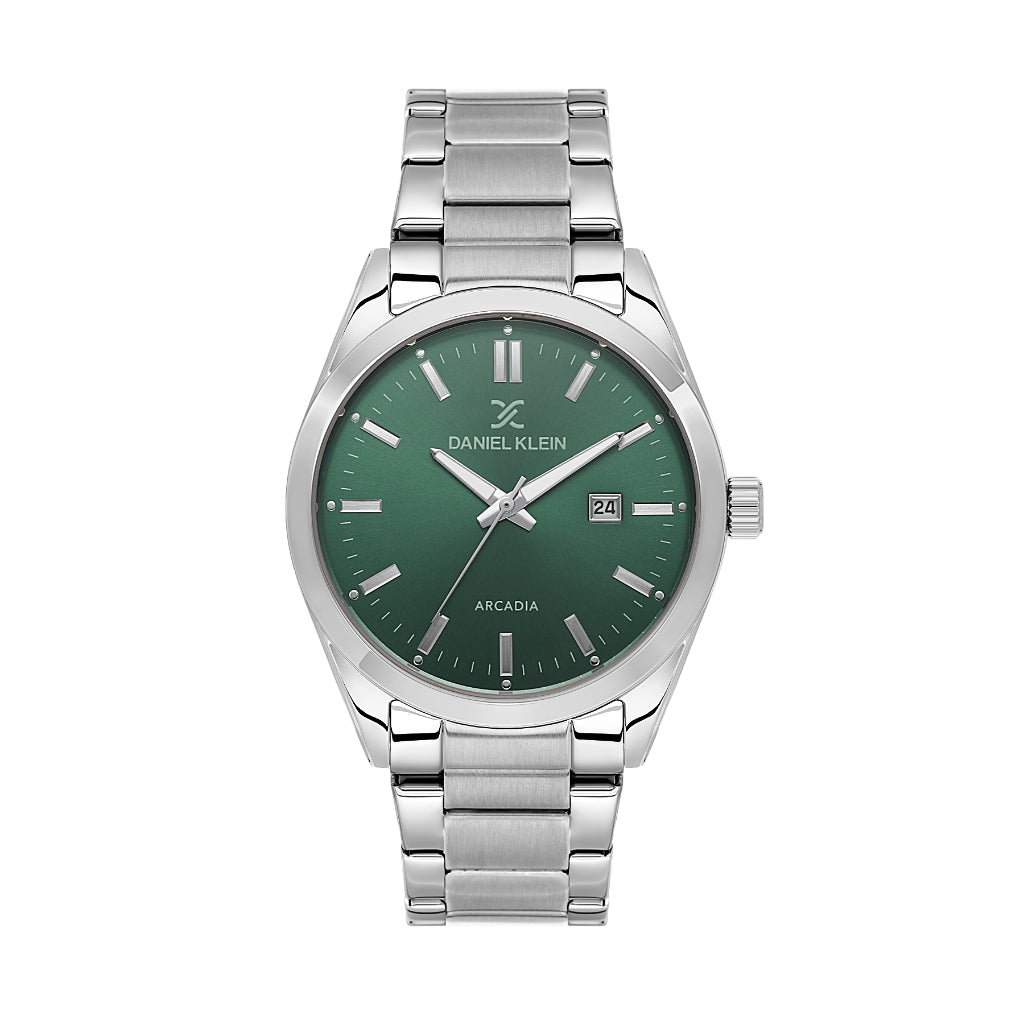 Daniel Klein Arcadia Silver Stainless Steel Watch for Men DK.6.14273-4