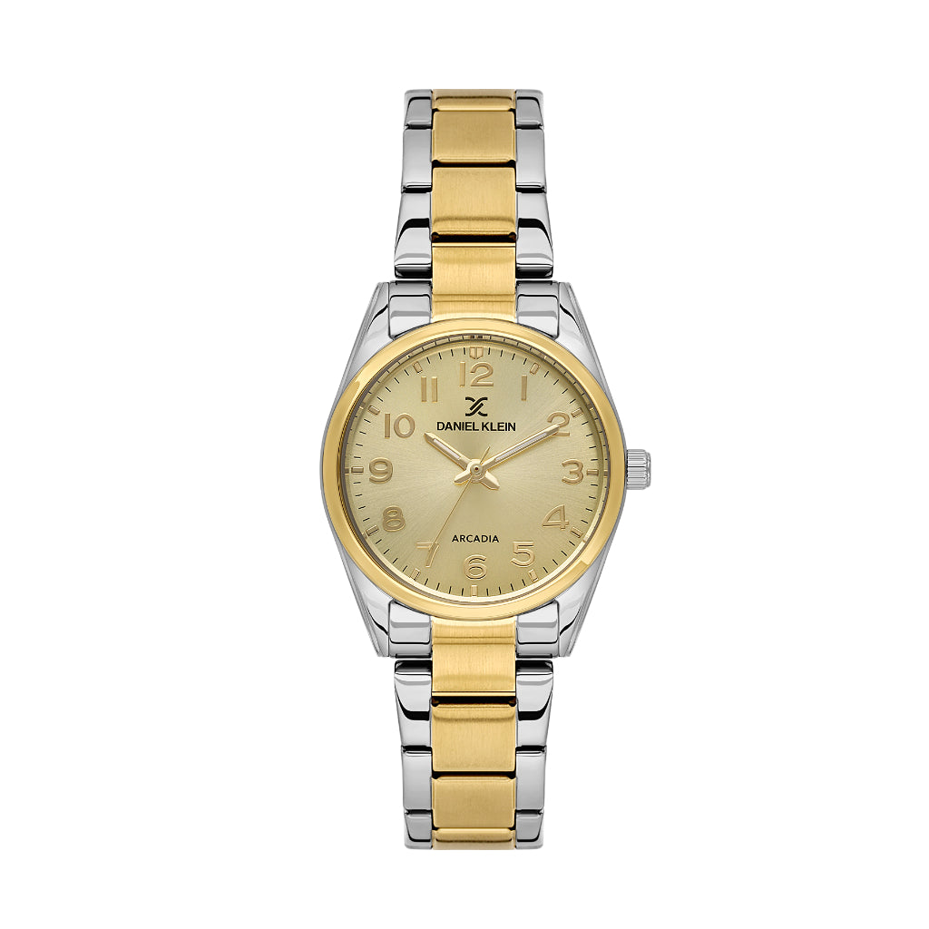 Daniel Klein Arcadia Silver and Gold Stainless Steel Watch for Women DK.6.14275-7