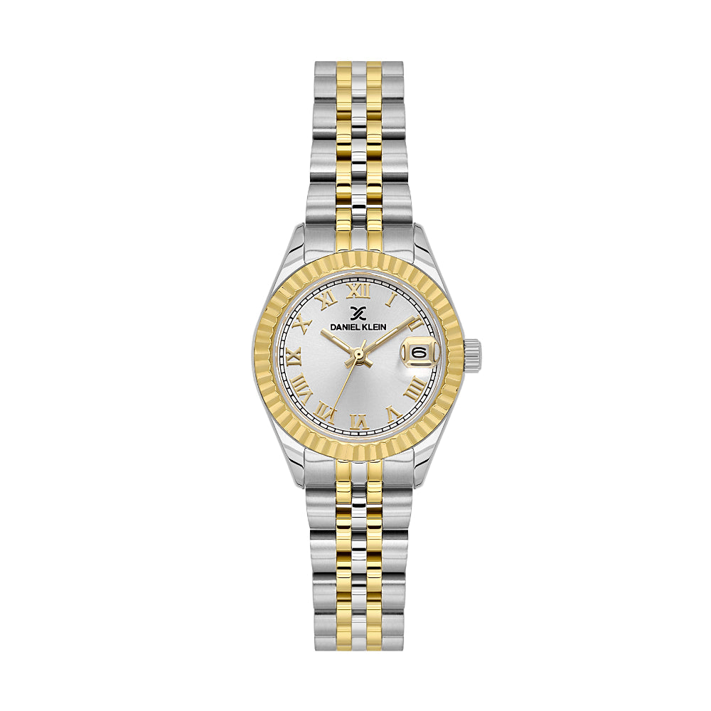 Daniel Klein Stainless Steel Silver and Rose Gold Watch for Women DK.1.14097-3