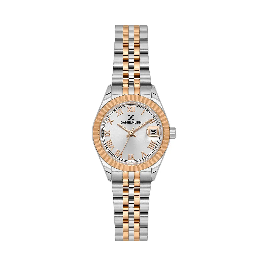 Daniel Klein Premium Silver and Rose Gold Stainless Steel Watch for Women DK.1.14097-5 - Daniel Klein Saudi Arabia