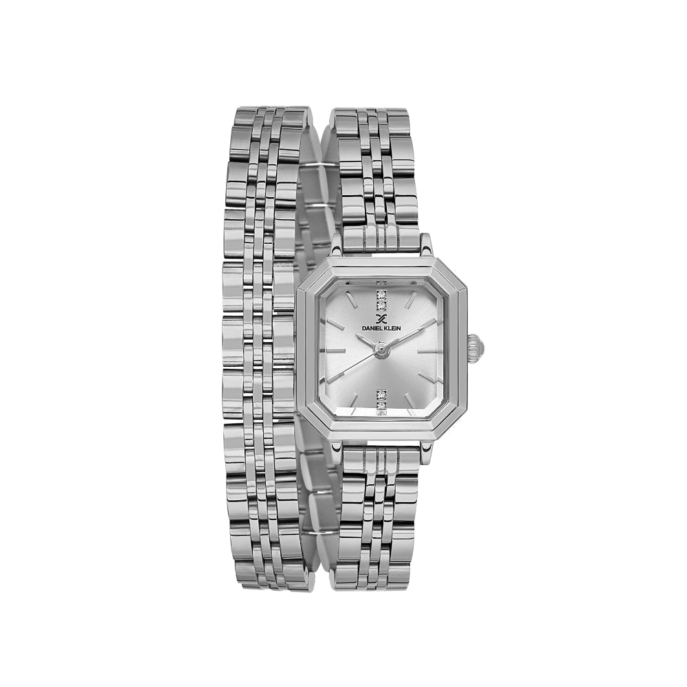 Daniel Klein Premium Silver Stainless Steel Watch for Women DK.1.14098-1