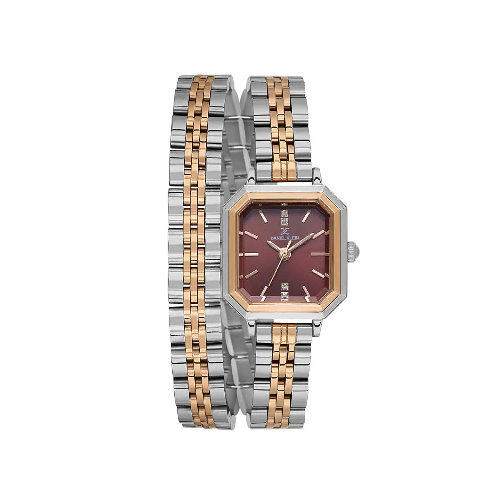 Daniel Klein Premium Silver and Rose Gold Stainless Steel Watch for Women DK.1.14098-6 - Daniel Klein Saudi Arabia
