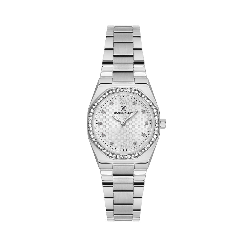 Daniel Klein Premium Silver Stainless Steel Watch for Women DK.1.14099-1